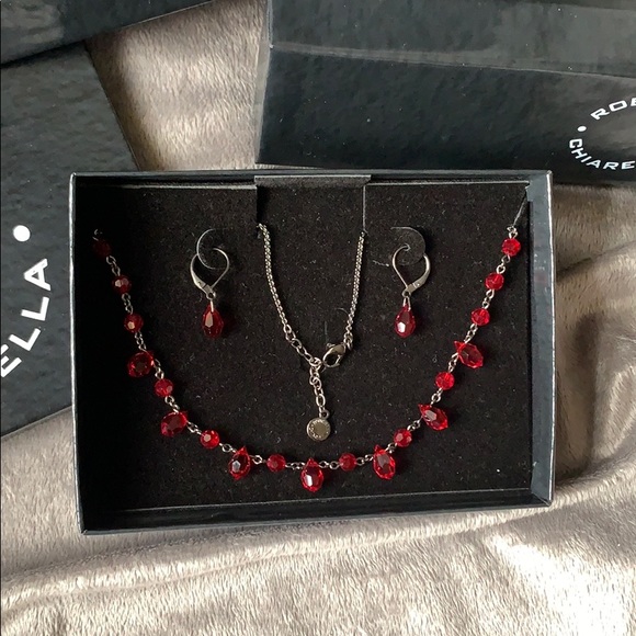 Roberta Chiarella Crystal Necklace AND Earrings - Picture 5 of 10